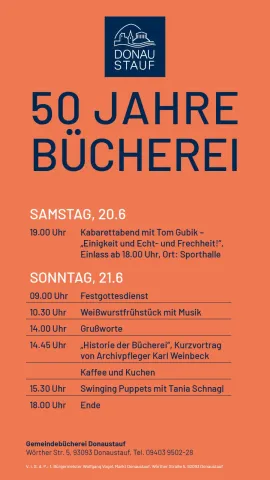 Programmpunkte der 50 Jahr Feier